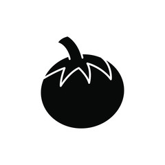 Tomato icon design best logo , vector illustration emblem isolated artword , concept food vitamin fruit retro background vegetarian cartoon , cute symbol organic
