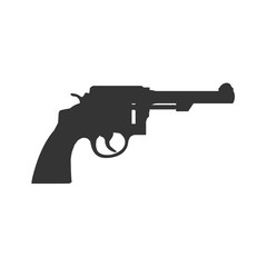 old gun pistol icon vector illustration design