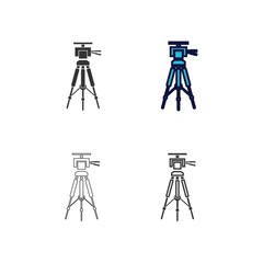 camera tripod stand icon vector illustration design