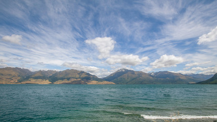 Lake in the South Island in New Zealand