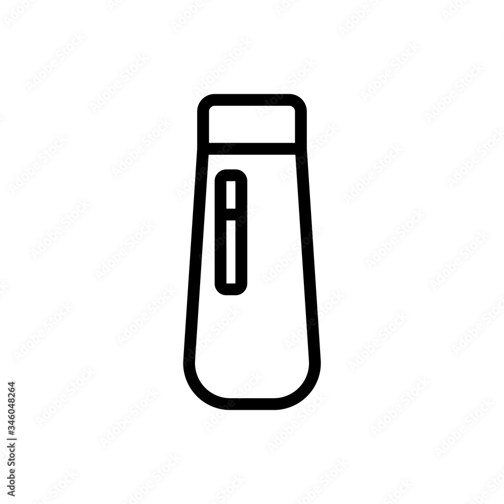 Aufkleber bottle of liquid with indicator icon vector. bottle of liquid with indicator sign. isolated contour 