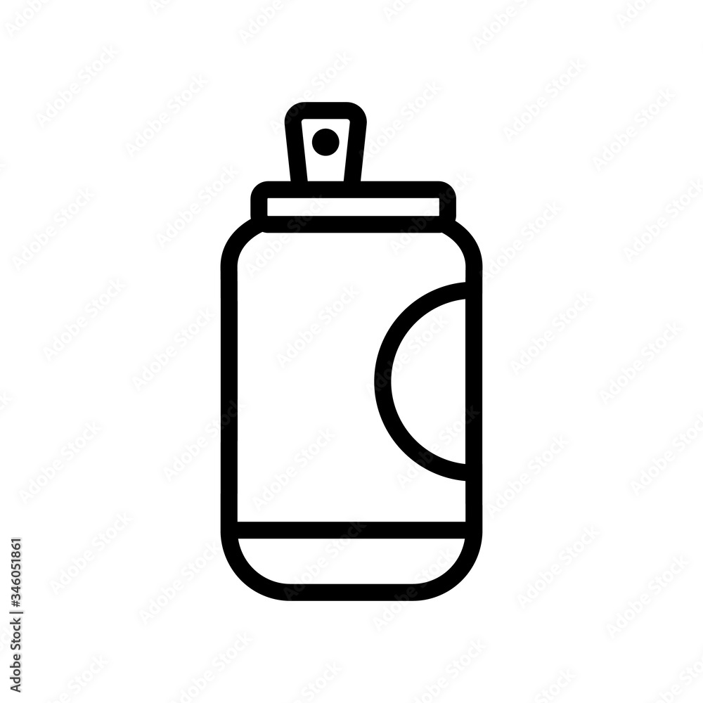 Poster cola drink can with opener icon vector. cola drink can with opener sign. isolated contour symbol ill
