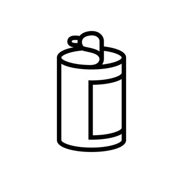 Opener Cylindrical Copper Can Icon Vector. Opener Cylindrical Copper Can Sign. Isolated Contour Symbol Illustration