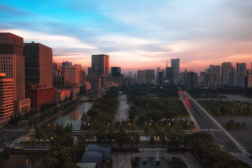 Tokyo Skyline during Sunset