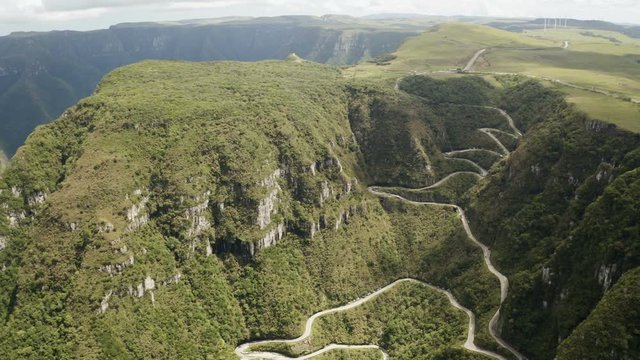 Winding mountain road, Serra Do Rio Do Rastro, Brazil