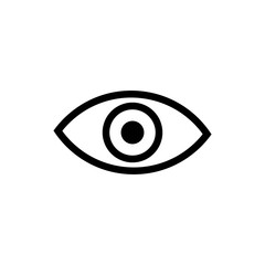 Eye icon in trendy flat design