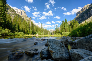 Looking Down Cascade Creek in Cascade Canyon