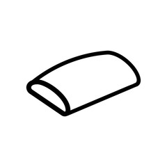 Fototapeta na wymiar rounded sofa cushion icon vector. rounded sofa cushion sign. isolated contour symbol illustration