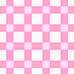 Pink & White Seamless Pattern with Squares - Textile - Background - Wallpaper