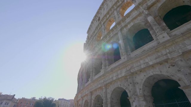 Rome colosseum arena view close up italy