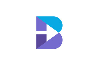 creative modern Letter b logo with arrow inside, Letter b logo for business consulting finance agency and others