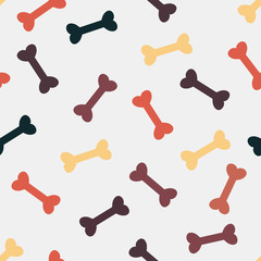 Colorful Dog bone seamless pattern background.