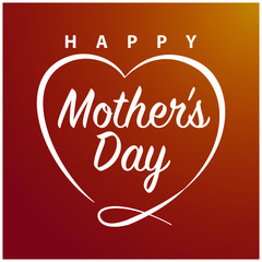 happy mother day typography design