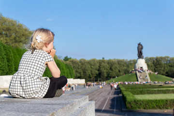 little girl in Treptow Park Berlin