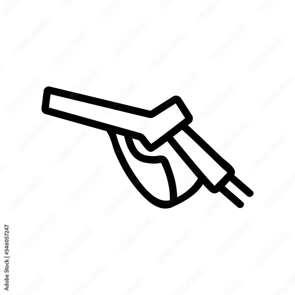 Poster mechanical gun and counter icon vector. mechanical gun and counter sign. isolated contour symbol ill