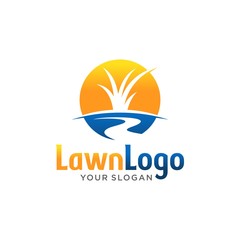 Lawn Care Logo Design Vector Template