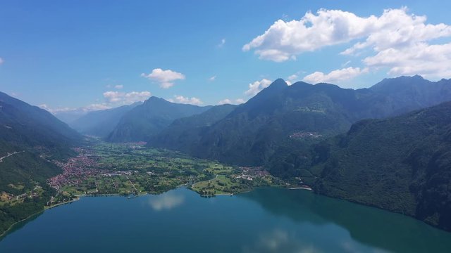Lake Idro, Italy. Panoramic view of the mountains