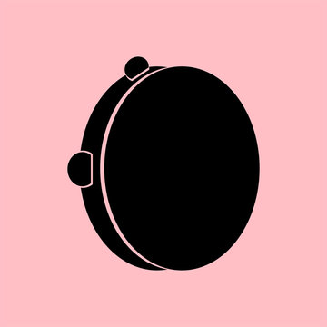 Banjari musical instrument (tambourine) symbol icon. Flat vector image to illustrate a tambourine. Tambourine design for source of basic graphic elements