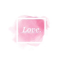 love abstract watercolor background