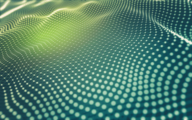 Abstract background. Molecules technology with polygonal shapes, connecting dots and lines. Connection structure. Big data visualization.