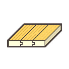 Wood floor and material vector icon design on white background.