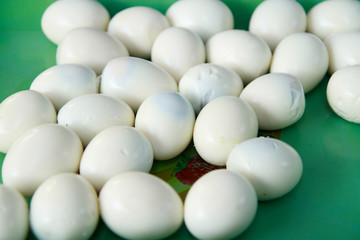 peeled of boiled egg