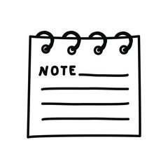 note pad icon, line style