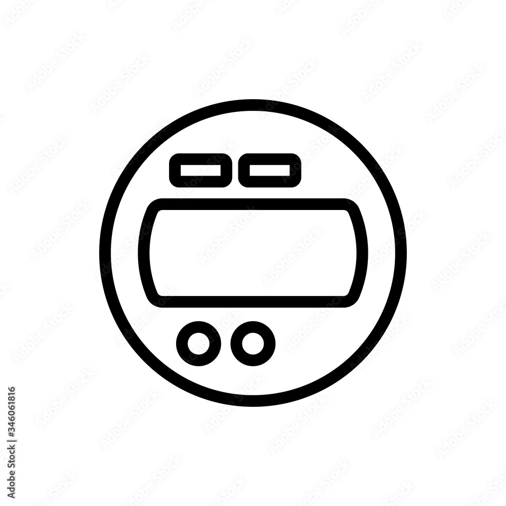 Poster kitchen clock and timer icon vector. kitchen clock and timer sign. isolated contour symbol illustrat