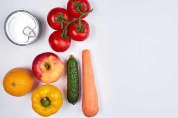 Donations of food, fruits and vegetables, milk and cereals. Food delivery quarantine coronavirus....