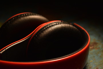 Red headphones