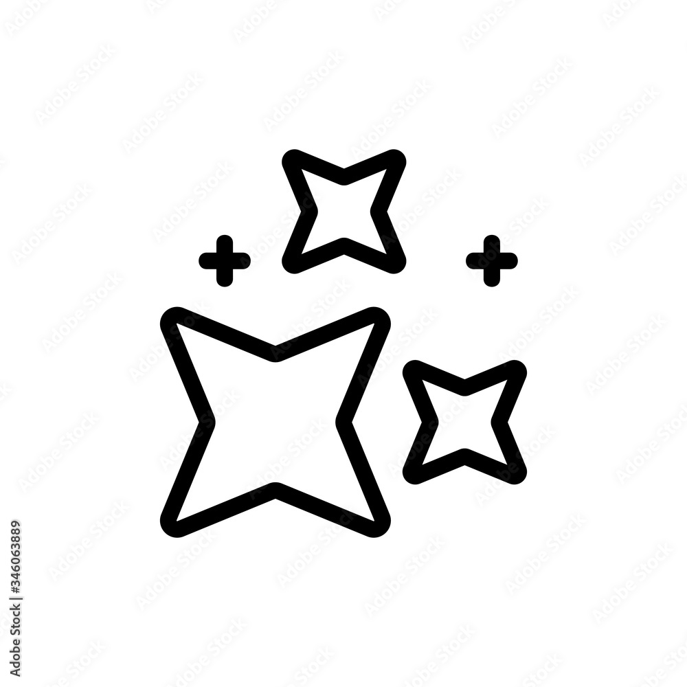 Poster quadrangular star flare icon vector. quadrangular star flare sign. isolated contour symbol illustrat