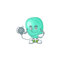 A dedicated Doctor staphylococcus aureus Cartoon character with stethoscope