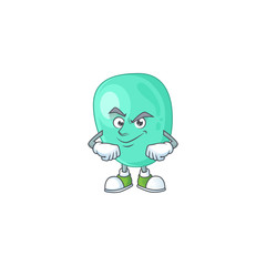 Staphylococcus aureus mascot design style with grinning face