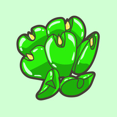 cute green succulent 