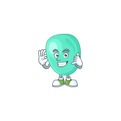 Obraz na płótnie Canvas Staphylococcus aureus mascot cartoon design make a call gesture