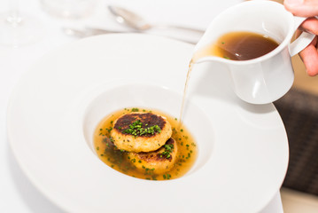 Typical Austrian meat and broth dish