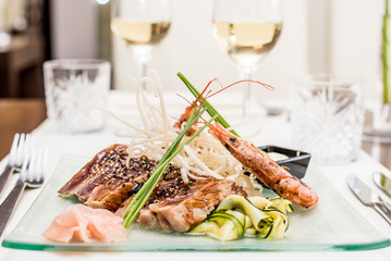 Bluefin tuna tataki with ginger