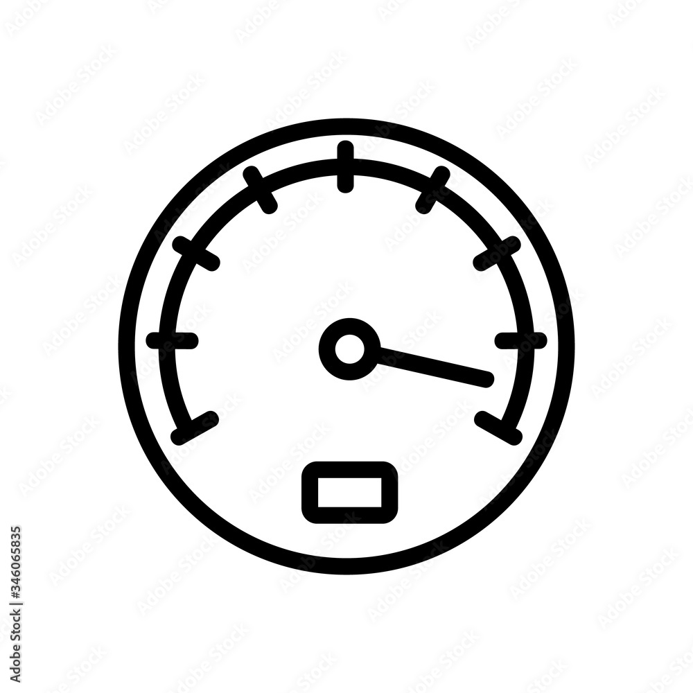 Poster mixed combined speedometer icon vector. mixed combined speedometer sign. isolated contour symbol ill