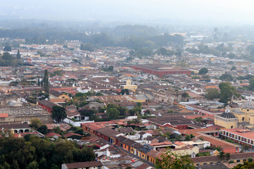 Fototapeta na wymiar aerial view of antigua guatemala city