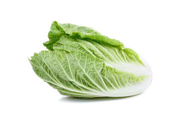fresh chinese cabbage on a white background