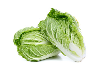 fresh chinese cabbage on a white background