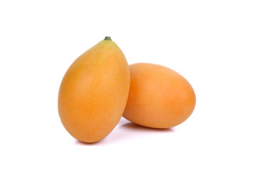 Marian plum isolated on the white background