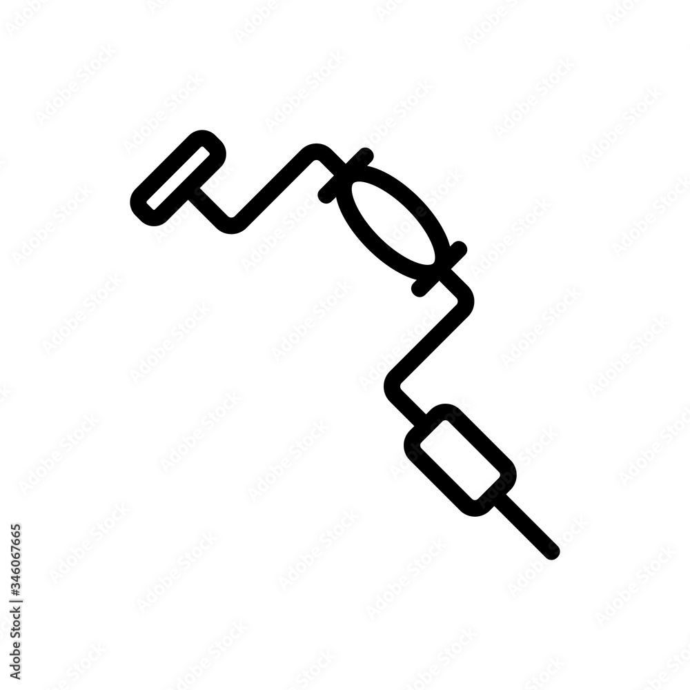 Poster manual kolovorot with removable handle icon vector. manual kolovorot with removable handle sign. isolated contour symbol illustration