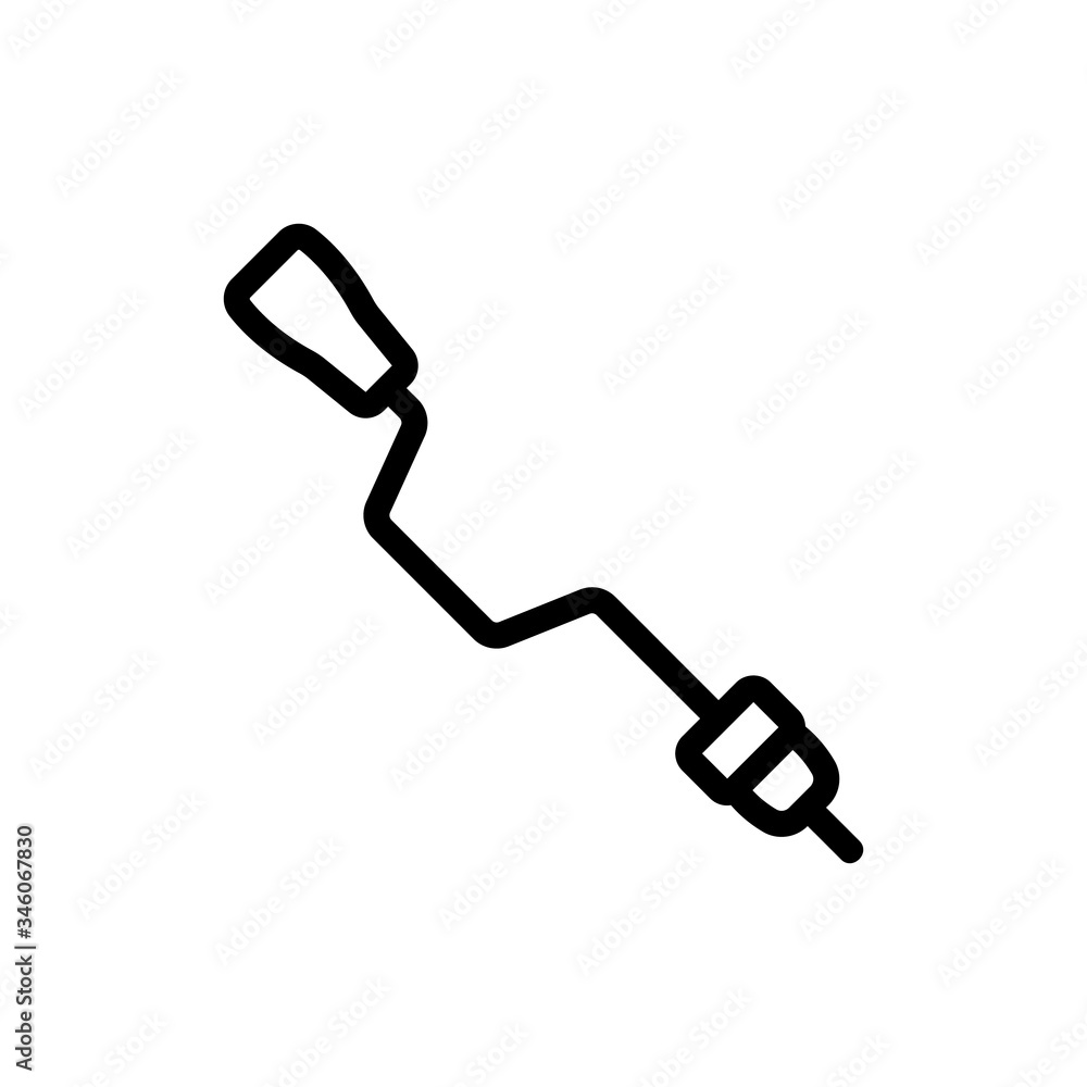 Poster manual scoop without push handle icon vector. manual scoop without push handle sign. isolated contou