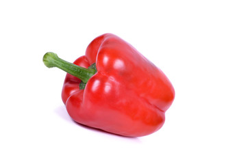 Red Bell pepper isolated on white background