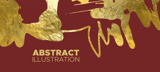 Vector Red and Gold Design Templates for banner.