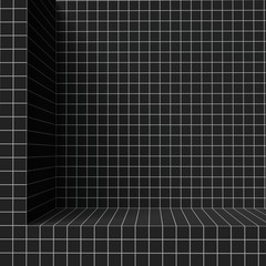 3d render, Grid design pattern, architectural blocks, Minimal background