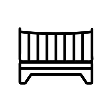 recommend clip art: crib playpen icon vector. crib playpen sign. isolated contour symbol illustration