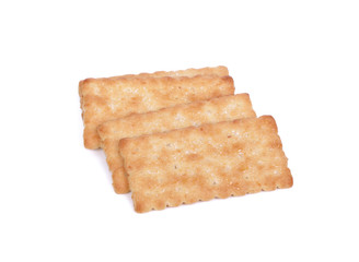 Tasty biscuits isolated on white background