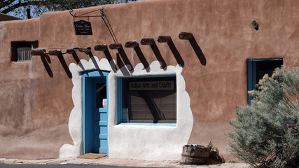 Obraz premium The oldest house in the USA, located in Santa Fe, New Mexico
